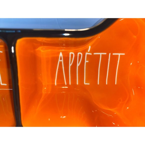 New in Box Rae Dunn Bone Appetit Dog Dish Bone Serving Bowl Halloween Party - Picture 4 of 9